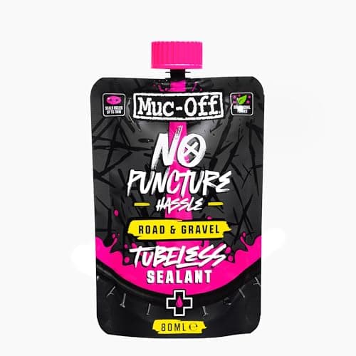 Image of Muc-Off Road and Gravel Tubeless Sealant - Biodegradable Fibre and Latex Formula - Seals Holes up to 7mm - Non-Toxic, Allergen-Free Puncture Protection - 80ml