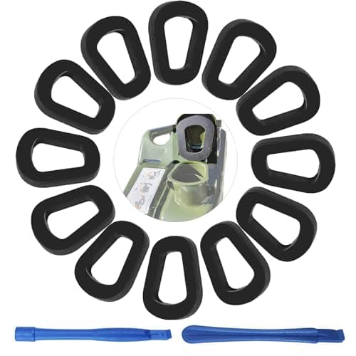 Image of Universal Jerry Can Seal - 12 Pcs Rubber Gaskets For 5l, 10l, 20l Fuel Cans, With Cross & Round Handles
