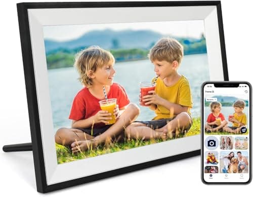 Image of 32 GB Digital Photo Frame WiFi,10.1 Inch Digital Picture Frame,1280x800 IPS HD Touch Screen Electronic Digital Frame,Auto-Rotate,Easy to Share Photos or Videos Anywhere