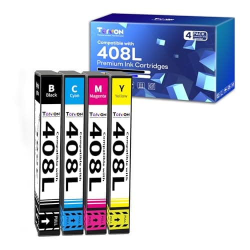 Image of Torvon 408XL Ink Cartridges Replacement for Epson 408 408L 408XL Ink Comoatible with Epson WorkForce Pro WF-C4310 WF-C4810 WF-C4310DW WF-C4810DTWF WFC4310 WFC4810(4 Pack)