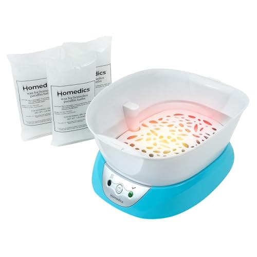 Image of Homedics Paraffin Wax Bath for Feet, Hands & Elbows - Paraffin Foot Bath for Soft & Hydrated Skin, Soothing Heat Baths to Help Ease Stiff Joints, Includes 3 Bags of Reusable, Hypoallergenic Wax