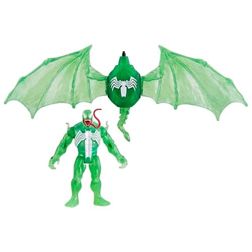 Image of Marvel Epic Hero Series Web Splashers Green Symbiote Venom Hydro Wing Blast, Action Figure and Vehicle Playset, Spider-Man Super Hero Toys for Kids 4 and Up