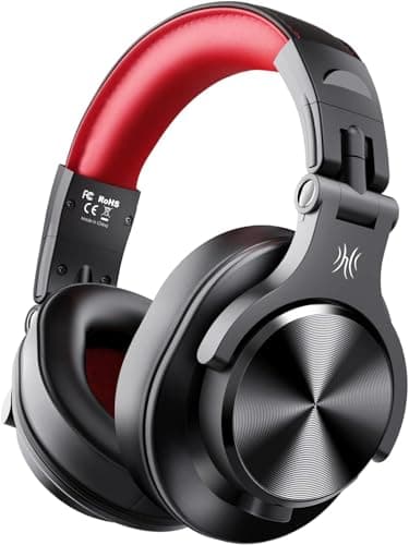 Image of OneOdio Bluetooth Wireless Headphones Over Ear 72 Hrs Playtime Closed Hi-Fi Stereo Bass Headphones with Share Port Foldable DJ for E-drum Piano Guitar AMP Recording PC/Phone