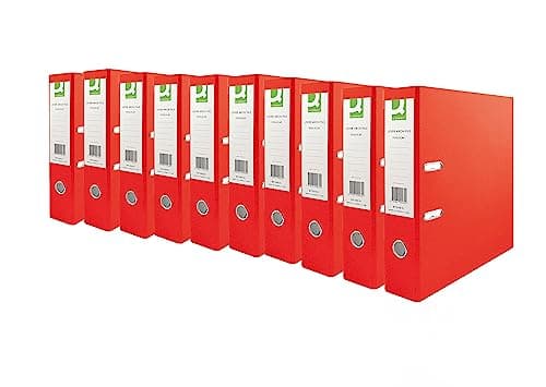 Image of Q-Connect 70mm Lever Arch File Polypropylene A4 Red (10 Pack) KF20021