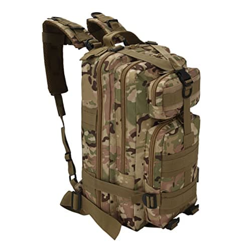 Image of XJYMCOM 30L Tactical Backpack Large Capacity Army Rucksacks Assault Pack Polyester Hiking Rucksack for Men for Camping Travelling Climbing and Other Outdoor Activities 43 * 25 * 22cm (CP Camouflage)