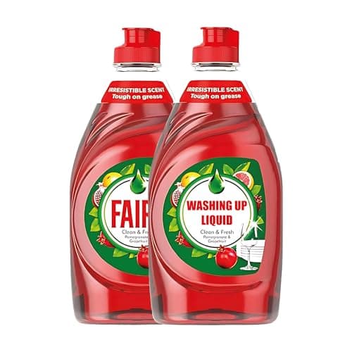 Image of Washing Up Liquid – Pomegranate & Grapefruit | 320ml (Pack of 2) | Long-Lasting Grease-Cutting Power | Fresh Fruity Scent | Gentle on Hands