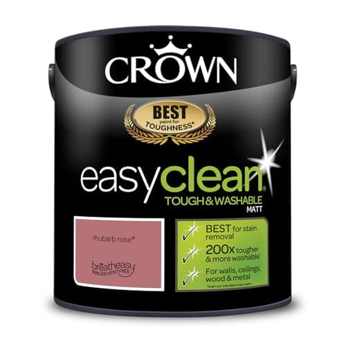 Image of Crown Easyclean Matt Emulsion Paint 2.5L Rhubarb Rose