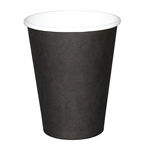 Image of Fiesta Recyclable Hot Cups Single Wall Black - 340ml (12oz) (Sleeve 50)