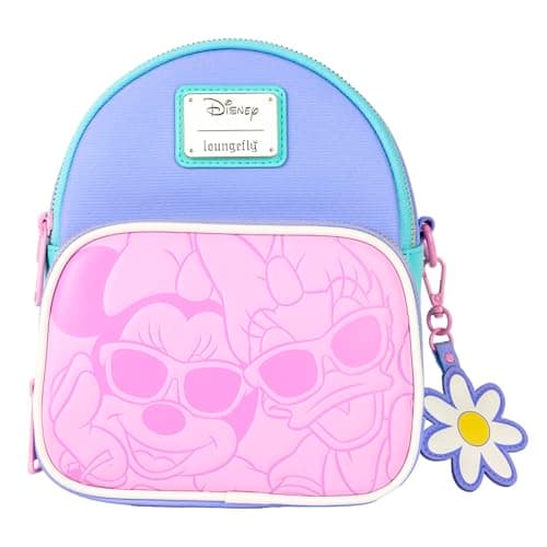 Image of Loungefly Disney Daisy Duck & Minnie Mouse Mini Convertible Backpack
