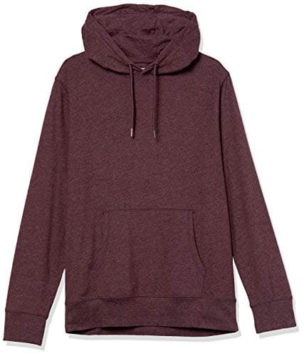 Image of Amazon Essentials Men's Lightweight Jersey Pullover Hoodie, Burgundy, M