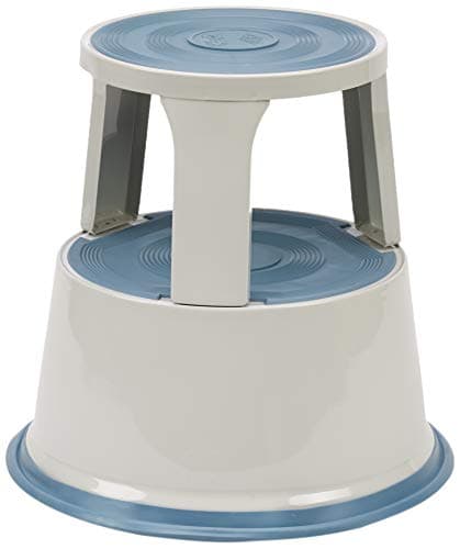 Image of Q-Connect Metal Step Stool Light Grey, 44 x 29.5 x 43.5