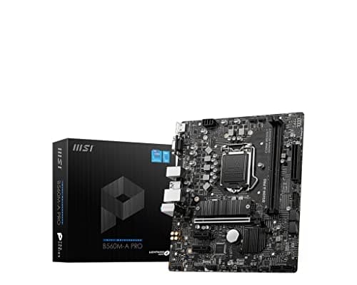 Image of MSI B560M-A PRO Motherboard, Micro-ATX - Supports Intel Core 11th Gen Processors, LGA 1200-2 x DIMMs (5200MHz/OC), 1 x PCIe 4.0 x16, 1 x M.2 Gen4/3, 2.5G LAN