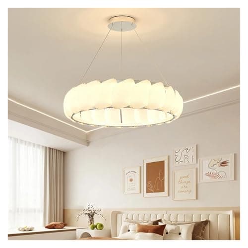 Image of IvyLoutish French Style Cream Style Light Luxury Pendant Light Creative Shell Living Room Pendant Light
