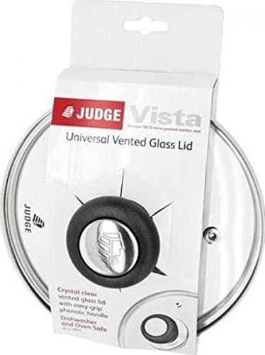 Image of Judge Vista Spare Saucepan Lid, Replacement Glass Lid for most 16cm Pans, Oven Safe, Dishwasher Safe