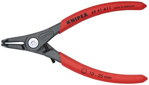 Image of KNIPEX Tools 49 41 A11 Precision Circlip Snap-Ring Pliers with Limiter, External 90-Degree Angle