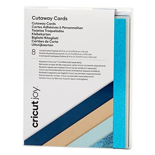 Image of Cricut Joy Cutaway Cards | Marina | 10.8cm x 14cm (4.25" x 5.5") | 8-Pack | for use with Cricut Joy
