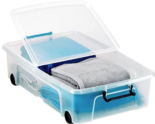 Image of Strata Under-bed Smart Plastic Storage Box 35 Litre - Color: none