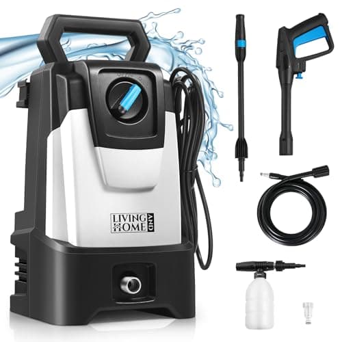 Image of DKIEI Pressure Washers, 1400W, 105 Bar, Power Electric Cleaner Jet Washer For Car/Patio/Garden Furniture, High-Performance Car Wash Machine With Adjustable Nozzle/Spray Gun/High Pressure Hose