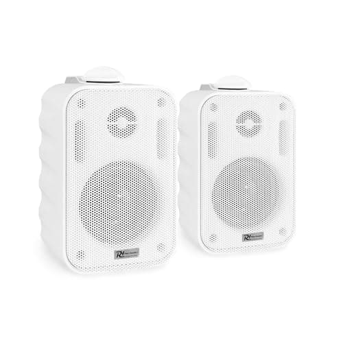 Image of 2x White Weatherproof 100V Line Speakers 120W