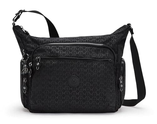 Image of Kipling GABBIE Medium crossbody, Signature Emb (Black)