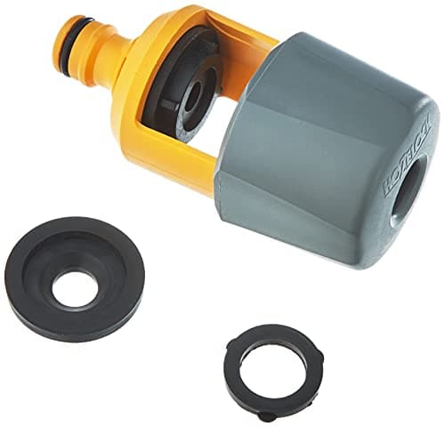 Image of HOZELOCK - Indoor Mixer Tap Connector : Fits Square, Round and Mixer Taps up to 43 mm High and 34 Mm Wide, Supplied with 2 Gaskets for a Better Seal [2274P9000], Nicht zutreffend