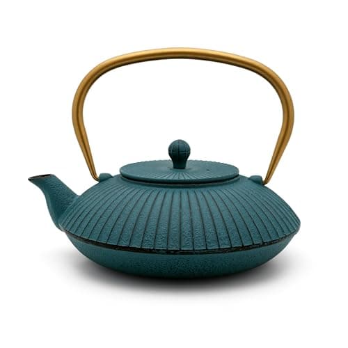 Image of Bredemeijer - Teapot Linhai - 1.1 Liter - Cast Iron - Petrol