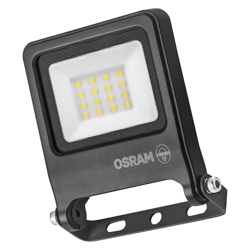 Image of OSRAM Endura Flood PC 10W LED floodlight, 4000K Cool White, 1000 lumens, IP65 Weatherproof floodlight, Recycled Aluminum, 180° pivoting, Dark Gray
