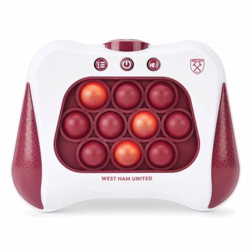 Image of West Ham FC Officially Licensed Pop It Electric: Pop Up Lights Puzzle Game. Perfect for any fan of the Hammers. Ideal Kids Toy Gift - Bubble Sensory, Electronic Smart Antistress Fidget Toy