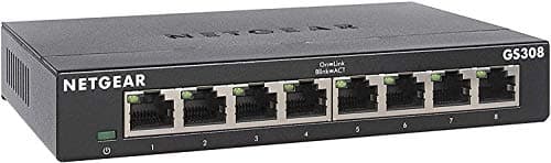 Image of NETGEAR 8 Port Gigabit Network Switch (GS308) - Ethernet Switch - Ethernet Splitter - Plug-and-Play - Silent Operation - Desktop or Wall Mount