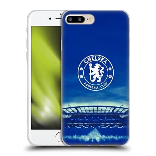 Image of Head Case Designs Officially Licensed Chelsea Football Club Logo Retro Kit and Stadium Gel Case [Military Grade] Compatible with Apple iPhone 7 Plus/iPhone 8 Plus and Compatible with MagSafe
