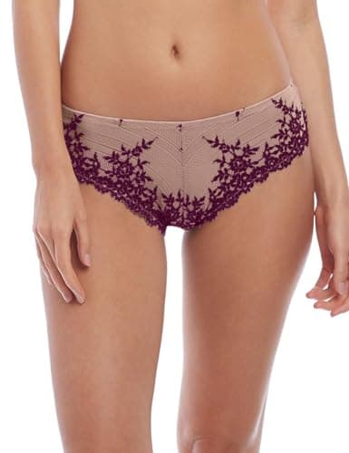 Image of Wacoal Women's Embrace Lace Tanga Panty, Sphinx/Pickled Beet, XL