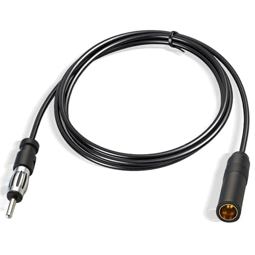 Image of Bingfu Universal Vehicle Car Stereo FM AM Radio Antenna Extension Cable 1Meter/3 feet DIN Plug Connector Coaxial Cable for Vehicle Truck Car Audio Stereo Head Unit CD Media Receiver Player
