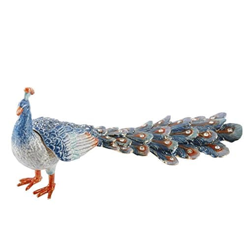 Image of Treasured Trinkets Peacock Trinket Box - Ornament