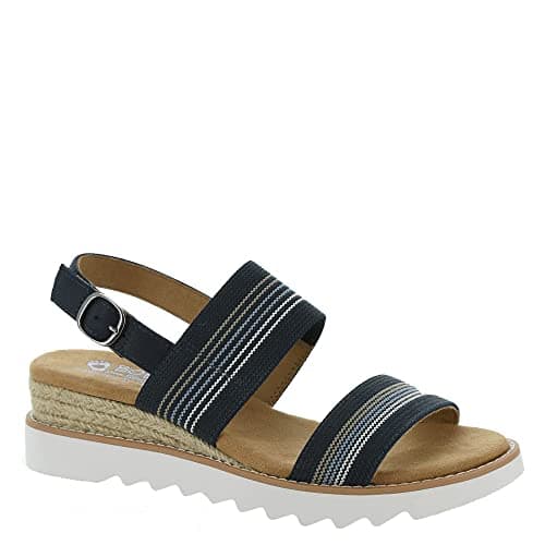 Image of Skechers Desert Kiss Hi Tea Time Womens Sandals 8 UK Navy/Multi
