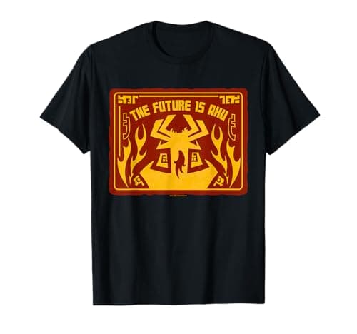 Image of Samurai Jack The Future Is Aku Red & Yellow Sign T-Shirt