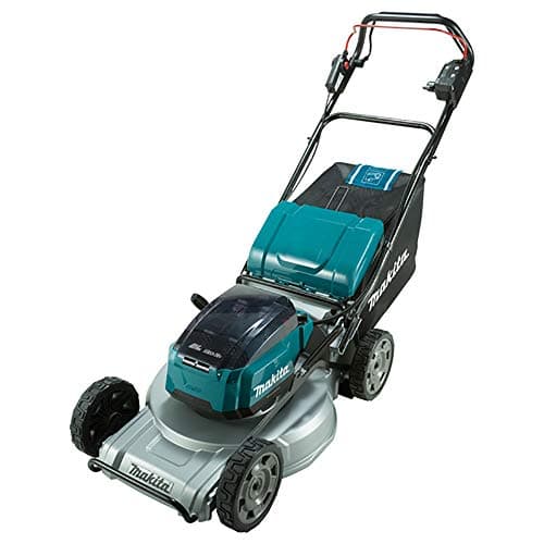 Image of Makita DLM533PT4 Twin 18V (36V) Li-ion LXT 53cm Brushless Lawn Mower Complete with 4 x 5.0 Ah Batteries and Twin Port Charger, Blue
