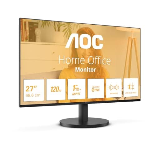 Image of AOC 27B3QA2-27-inch Full HD Monitor, 120 Hz, Adaptive Sync, Speakers (1920x1080, HDMI 1.4, DisplayPort 1.2) Black
