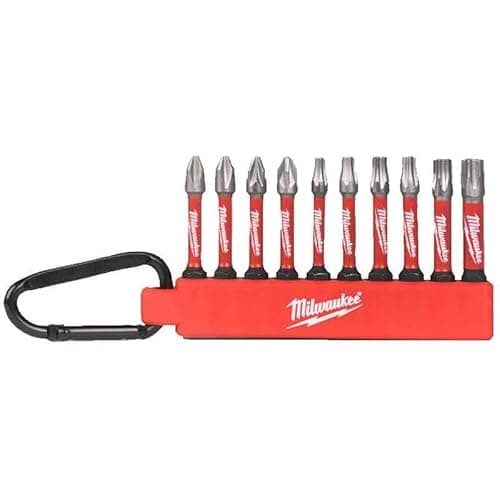 Image of Milwaukee - Shockwave Impact Duty Screwdriver Bit Carabiner Set 10 Piece, Variety Pack