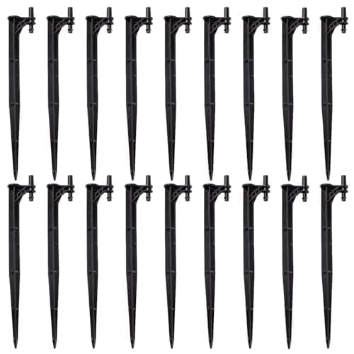 Image of VooGenzek 18 PCS 18.5cm Irrigation Drip Support Stakes, Interface Nozzles Bracket Rod, Holder Sprinkler Stand, for Vegetable Gardens, Plants