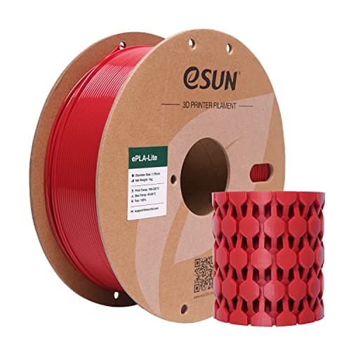Image of eSUN PLA Filament 1.75mm, 3D Printer Filament PLA Dimensional Accuracy +/- 0.03mm, 1KG Spool (2.2 LBS) 3D Printing Materials for Most FDM 3D Printers,Fire Engine Red