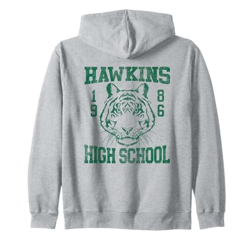 Image of Stranger Things 1986 Hawkins High School Officially Licensed Zip Hoodie