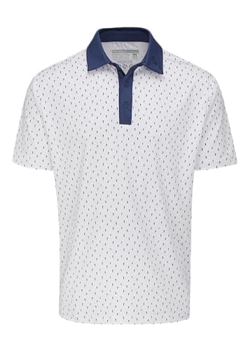 Image of Stuburt Fischer Men's Golf Classic Fit Short Sleeve Polo Shirt, Mist, Large