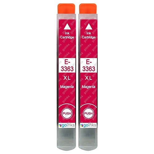 Image of Go Inks 2 Magenta Ink Cartridges to replace Epson T3363 (33XL Series) Compatible/non-OEM for Epson Expression Premium Printers, High Capacity (XL)