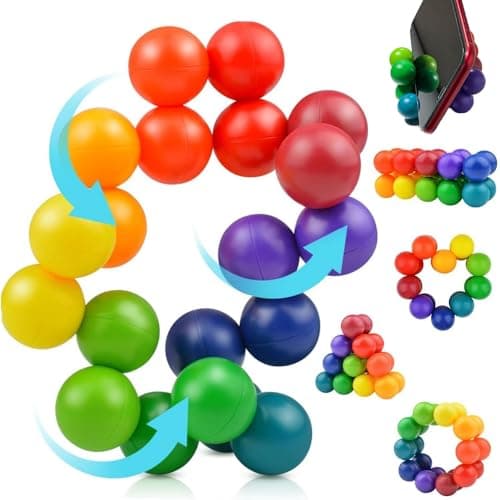 Image of Sensory Fidget Toys for Kids,Rainbow Fidget Variable Ball ADHD Autistic Cool Desk Toys,Traveling Quiet Toys for 3-12 Year Old Age Girls, Boys