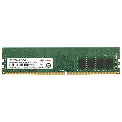 Image of TRANSCEND 8GB DDR4 2666MHz U-DIMM 1Rx8 1Gx8 CL19 1.2V TS2666HLB-8G