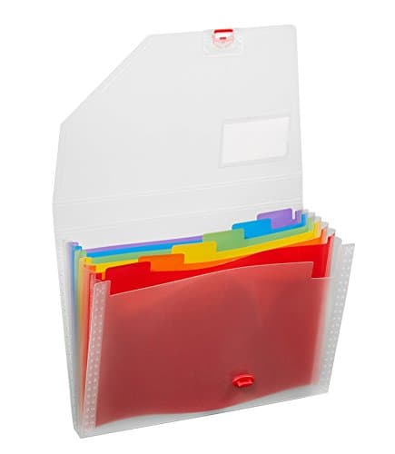 Image of Snopake A4 Rainbow Expanding Organiser 6-Part [Pack of 1] Ref: 15767