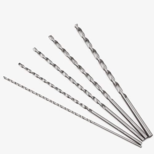 Image of 5 PCS Extra Long Twist Drill Bits, 150 mm Long High-Speed Steel Wood Drill Bits, 2MM 3MM 3.5MM 4MM 5MM Hardness Spiral Wood Drill Bit Straight Shank Set for Drilling Tool