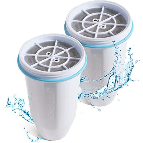 Image of Water Filter Cartridges Replacement Compatible with ZeroWater Filter Jug ZR-017 ZP-010, Remove 99.9% Lead, Chlorine, Fluoride, Heavy Metals, PFOA/PFOS, BPA Free, TUV Certified, 6-Stage (2 Pack)