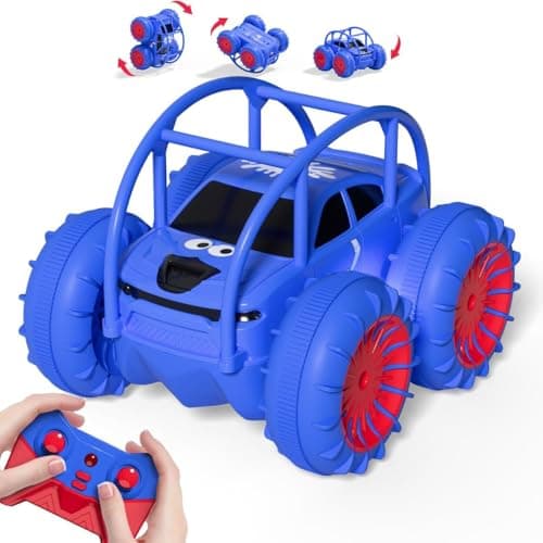 Image of zingzoom Direct Charging Remote Control Cars, 2.4Ghz Amphibious 360° Flip Rc Stunt Car, All Terrain 4WD Child's Toy Vehicle with LED Light, Car Games Age 3-12 Boys Girls Kids Birthday Gifts Presents