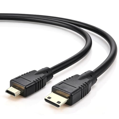 Image of Micro HDMI to Mini HDMI Cable, HDMI Adapter Converter Cord Date Cable Lead, Stable Fast Bidirectional Transmission, Compatible with Phone PC Laptop Drone Display Monitor Camera Tablet, 0.5M Black
